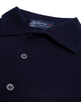 Navy Knit Short Sleeve Polo Sweater S/S POLOS Robert Old   