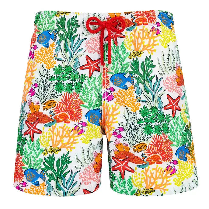 Multi Colour Coral Moorea Swim Shorts SWIMWEAR Vilebrequin   