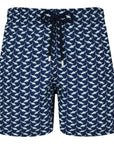 Navy ‘Net Sharks’ Moorea Swim Trunks SWIMWEAR Vilebrequin   