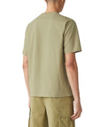 Aloe Green Transit Organic Cotton T-shirt Short Sleeve Belstaff   