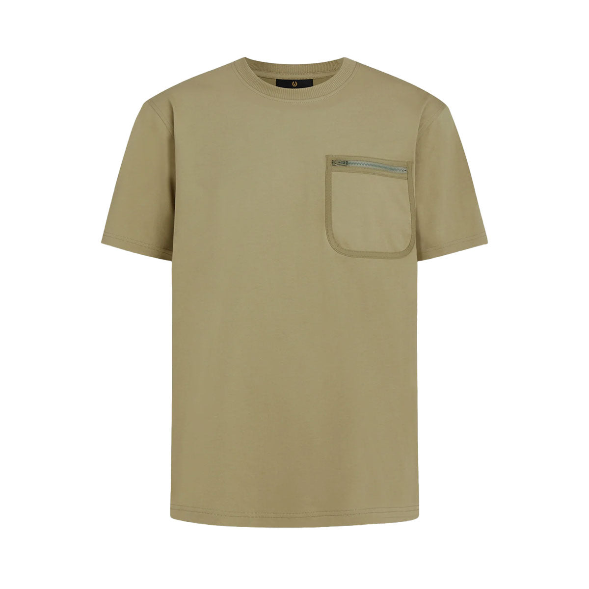 Aloe Green Transit Organic Cotton T-shirt Short Sleeve Belstaff   