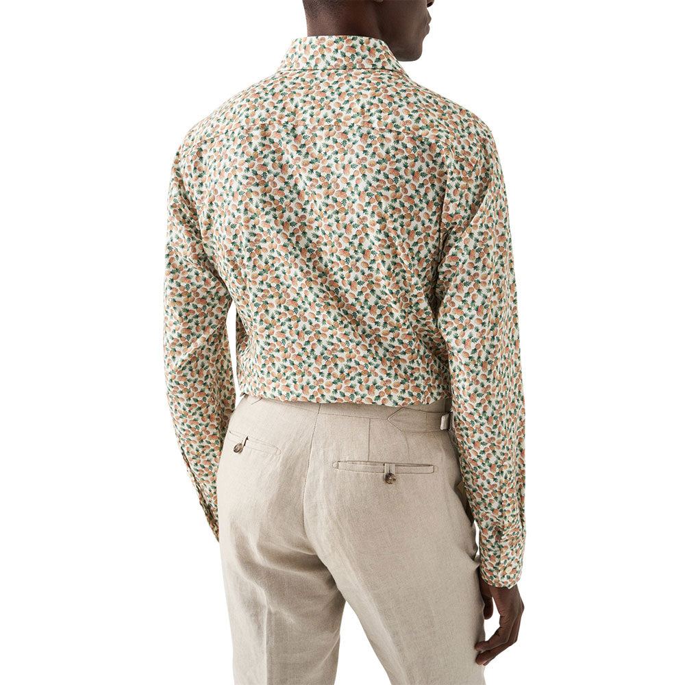 Pineapple Print Cotton-TENCEL™ Slim Fit Shirt  Eton   