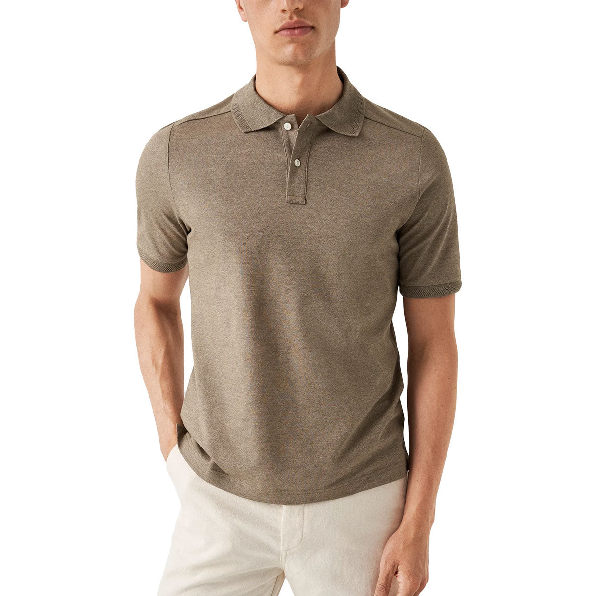 Beige Filo Di Scozia Piqué Polo Shirt S/S POLOS Eton   