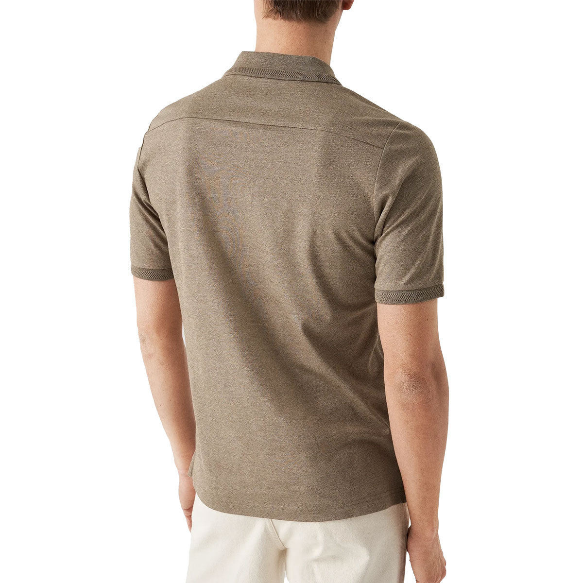 Beige Filo Di Scozia Piqué Polo Shirt S/S POLOS Eton   