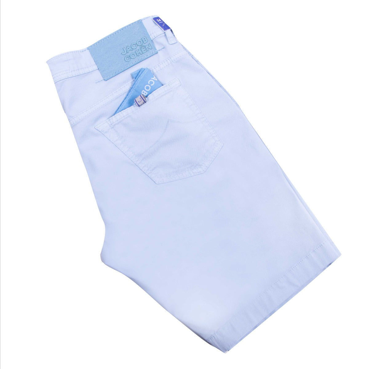 Light Blue Lou Five Pocket Shorts  Jacob Cohen   