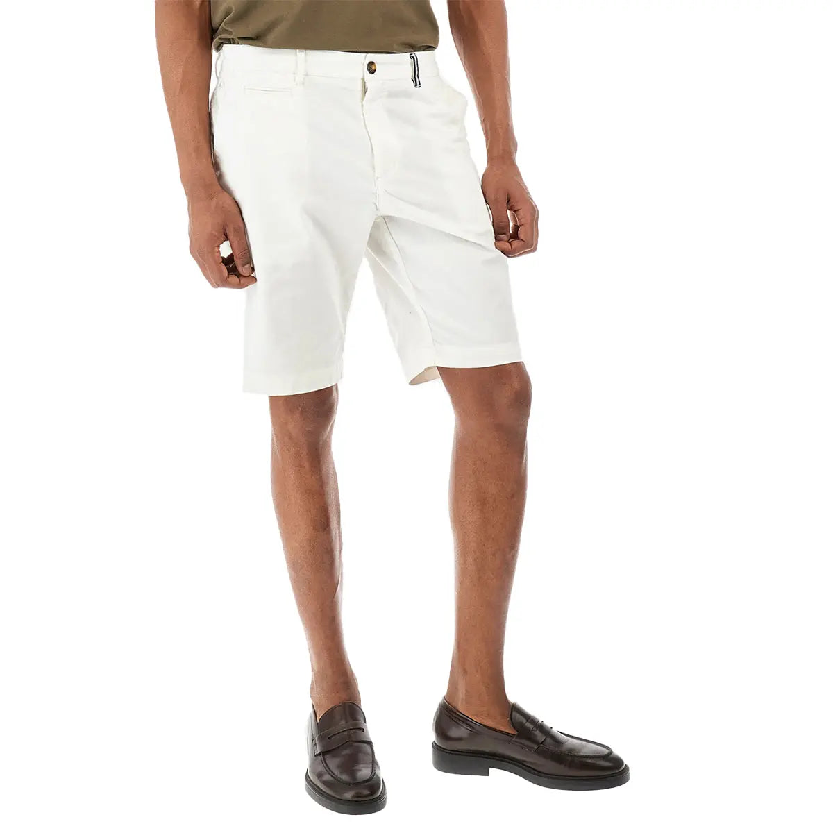 Off White Regular-fit Chino Shorts SHORTS La Martina   