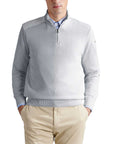 Grey Cotton Quarter Zip Neck Jumper Zip Neck Paul & Shark   