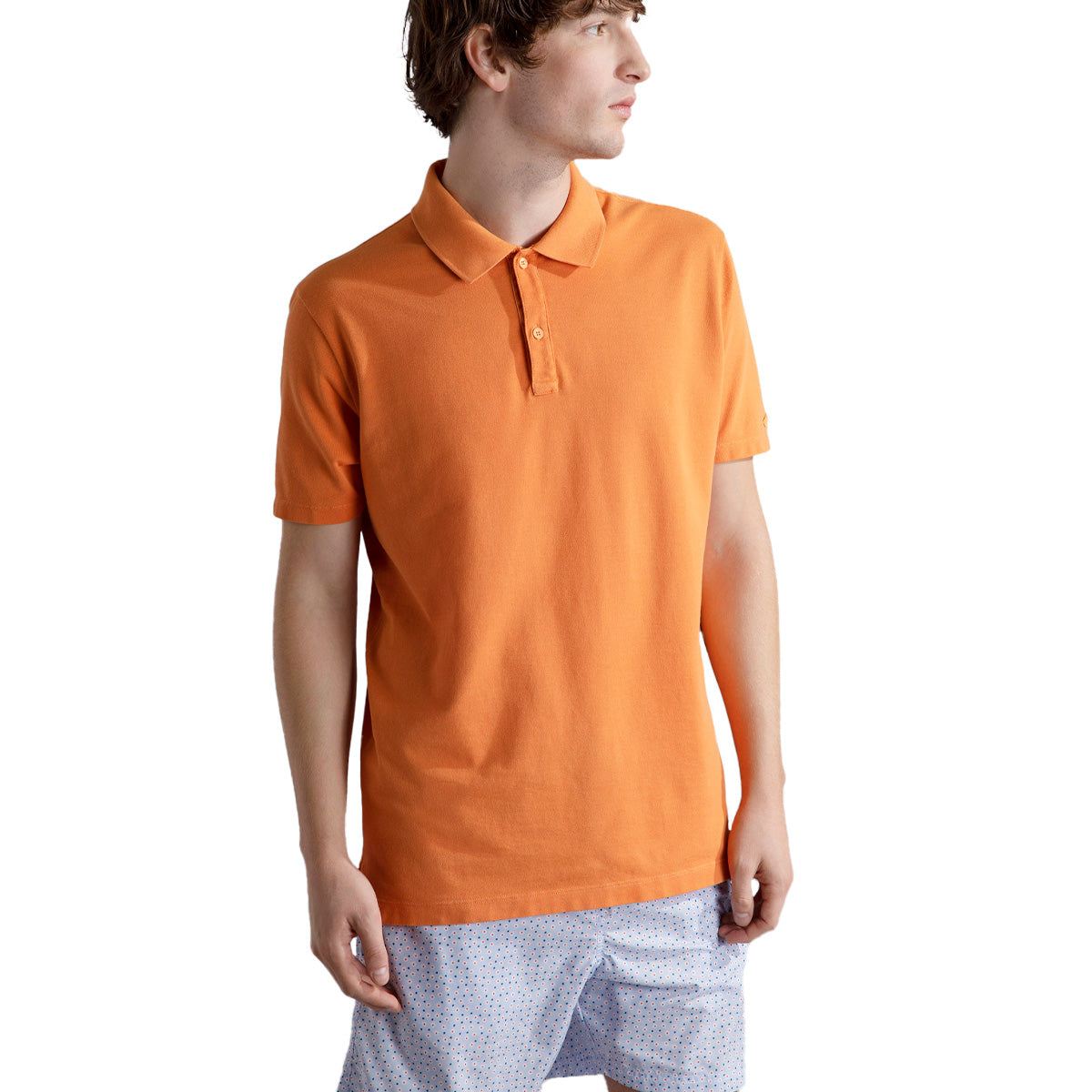 Washed Orange Cotton Piqué Polo Shirt S/S POLOS Paul & Shark   