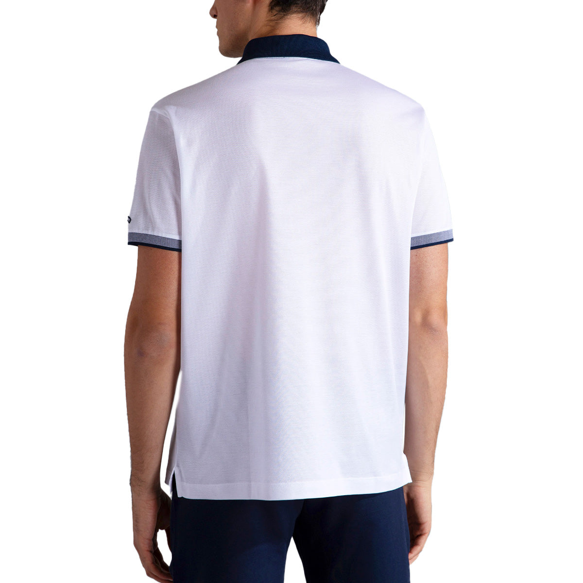 White Tricolour Detail Piqué Polo S/S POLOS Paul & Shark   