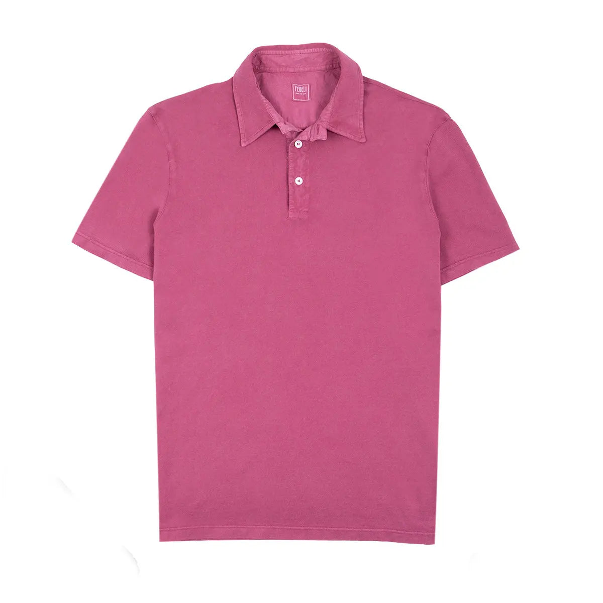 Cotton Piqué Polo Shirt Raspberry S/S POLOS FEDELI   