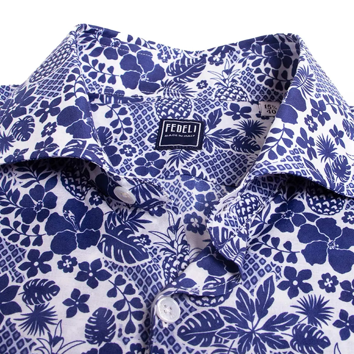 Fern Print Panamino Cotton Long Sleeve Shirt L/S SHIRTS FEDELI   