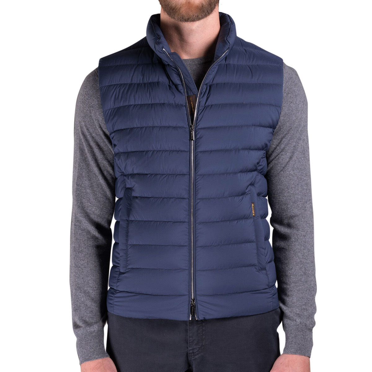 Indigo Blue 'Calaf' Down Filled Gilet Gilet Moorer   