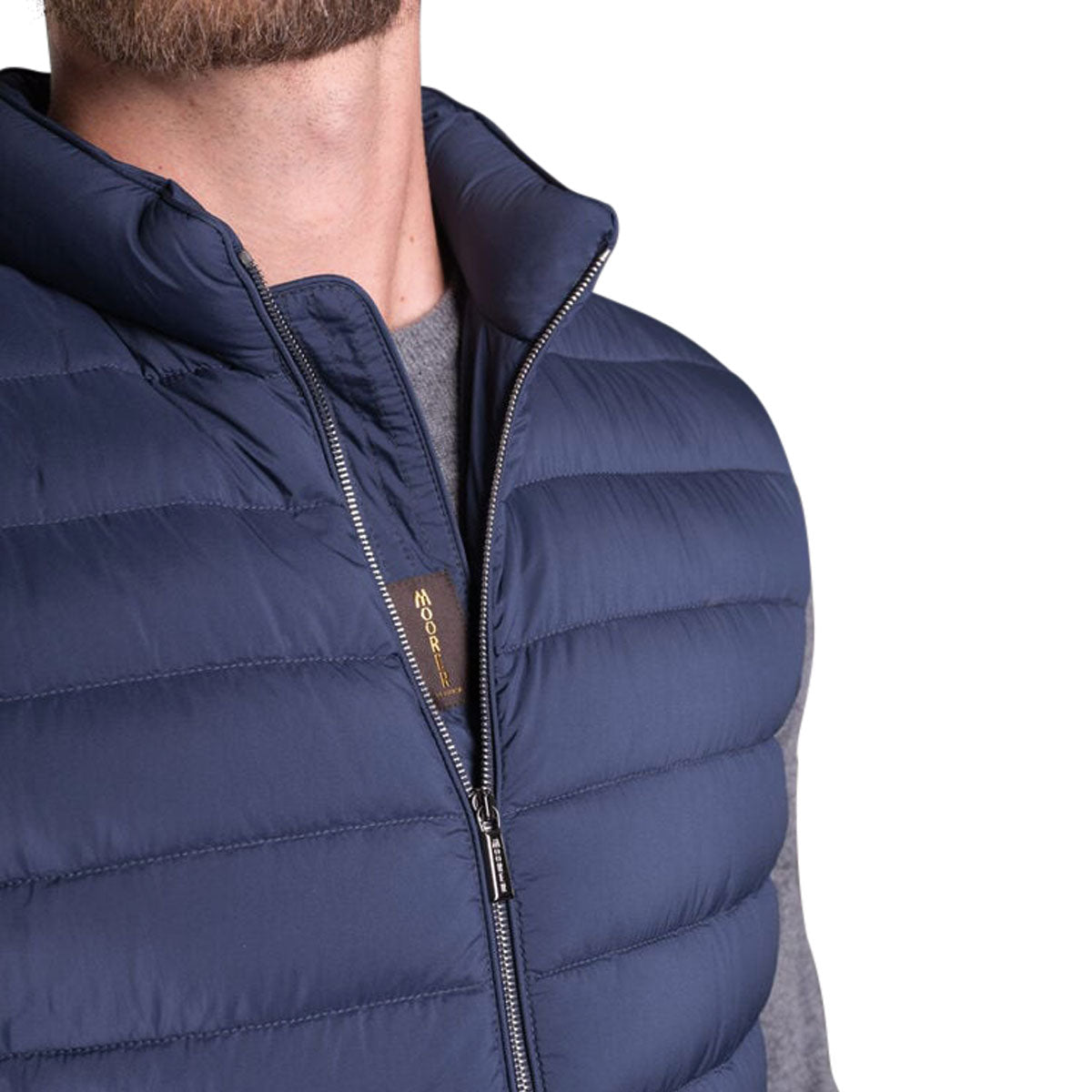 Indigo Blue &#39;Calaf&#39; Down Filled Gilet Gilet Moorer   