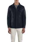 Navy 'Ezio' Lightweight Water Repellent Coat  Moorer   