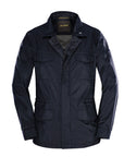 Navy 'Ezio' Lightweight Water Repellent Coat  Moorer   