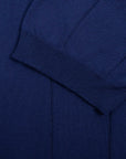 Navy 100% Cotton Wide-Ribbed Polo Shirt  Robert Old   