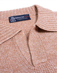 Tan Pure Cotton Knitted Polo Shirt S/S POLOS Robert Old   