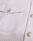 Cream Cotton Bomber Sweater KNITWEAR Robert Old   