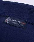 Navy Full Zip Sweater KNITWEAR Robert Old   