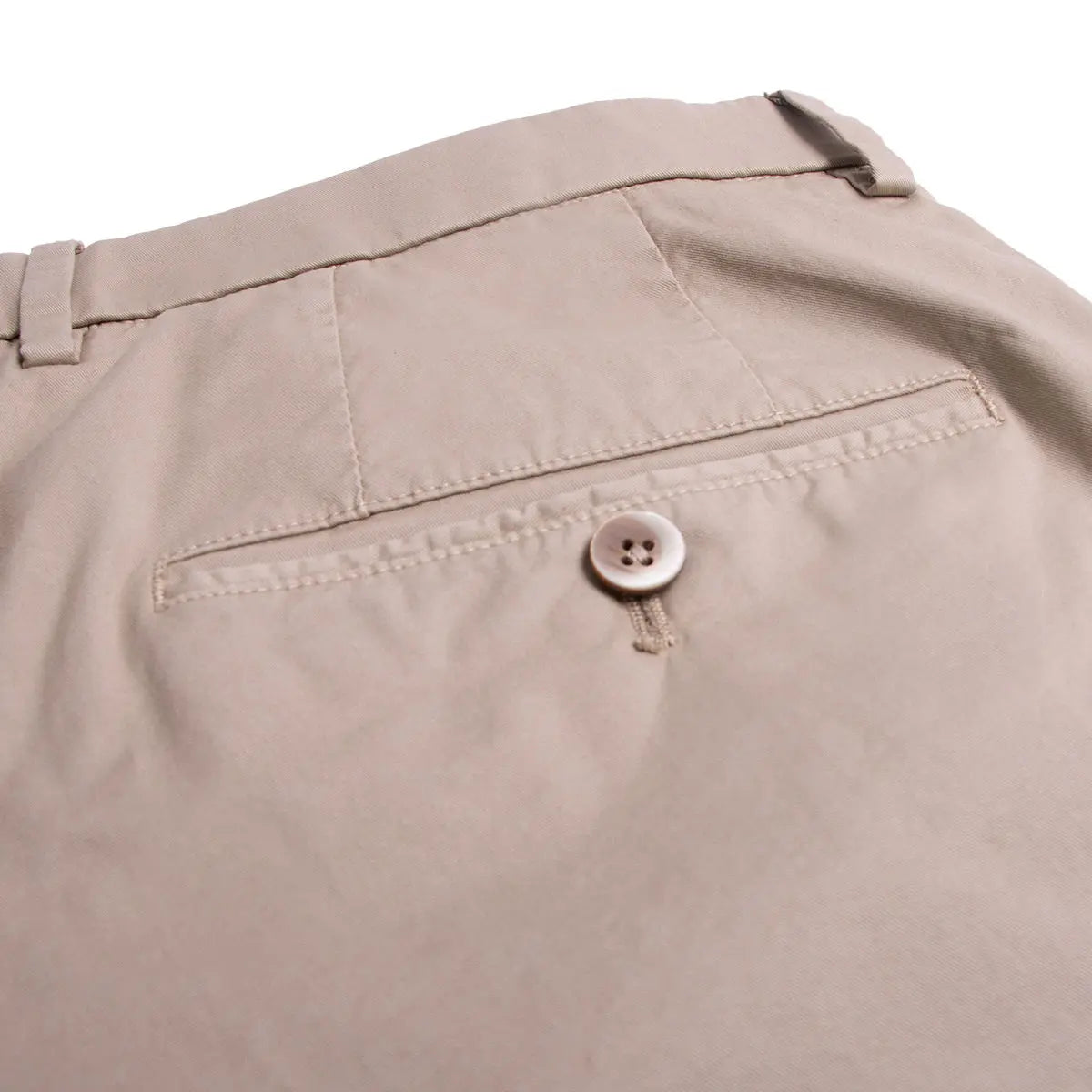 Beige Cotton Stretch Chino Shorts SHORTS Robert Old   