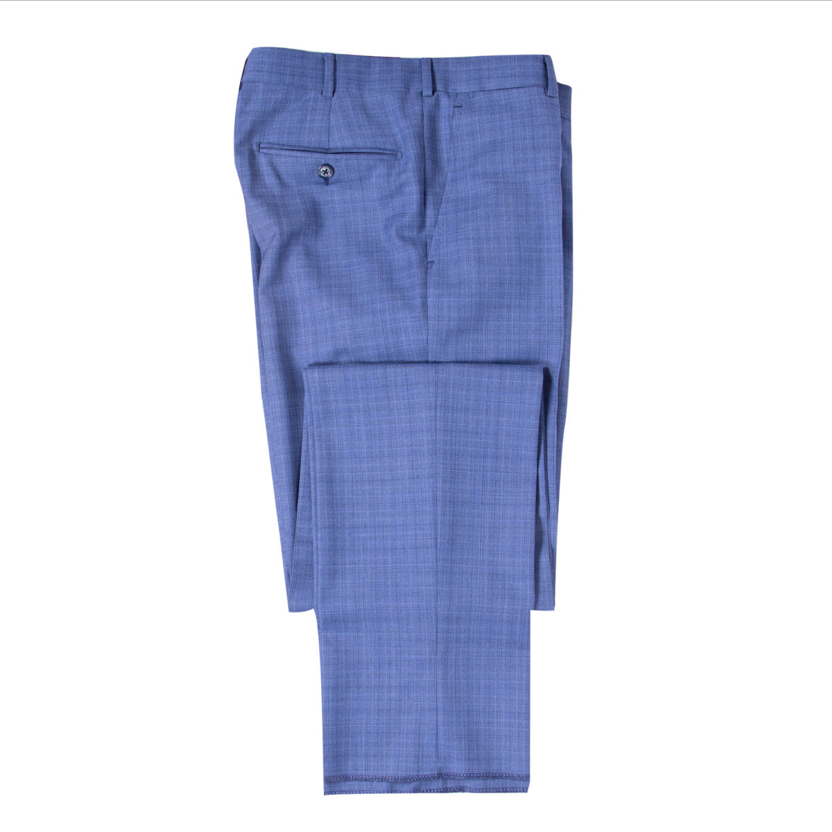 Light-Blue Check Summer Wool Suit SUITS Belvest   