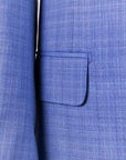 Light-Blue Check Summer Wool Suit SUITS Belvest   