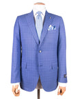 Light-Blue Check Summer Wool Suit SUITS Belvest   