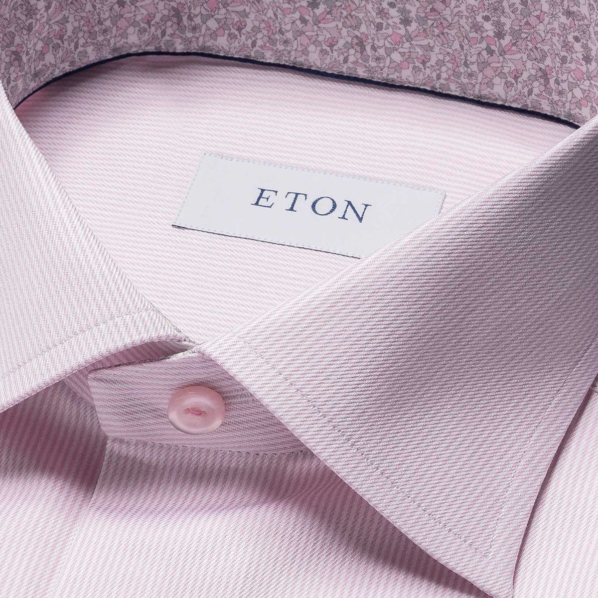 Pink Fine Striped Signature Twill Slim Fit Shirt  Eton   