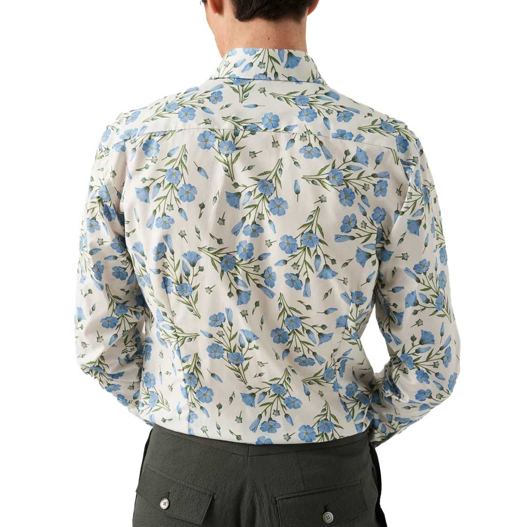 Floral Print Signature Cotton Twill Shirt  Eton   