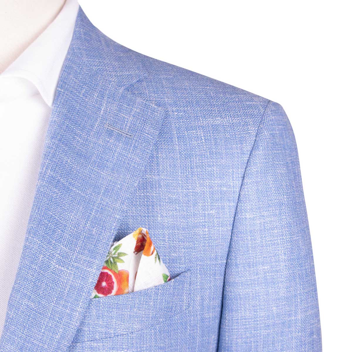 Light Blue Wool, Silk and Linen Jacket JACKETS Robert Old   