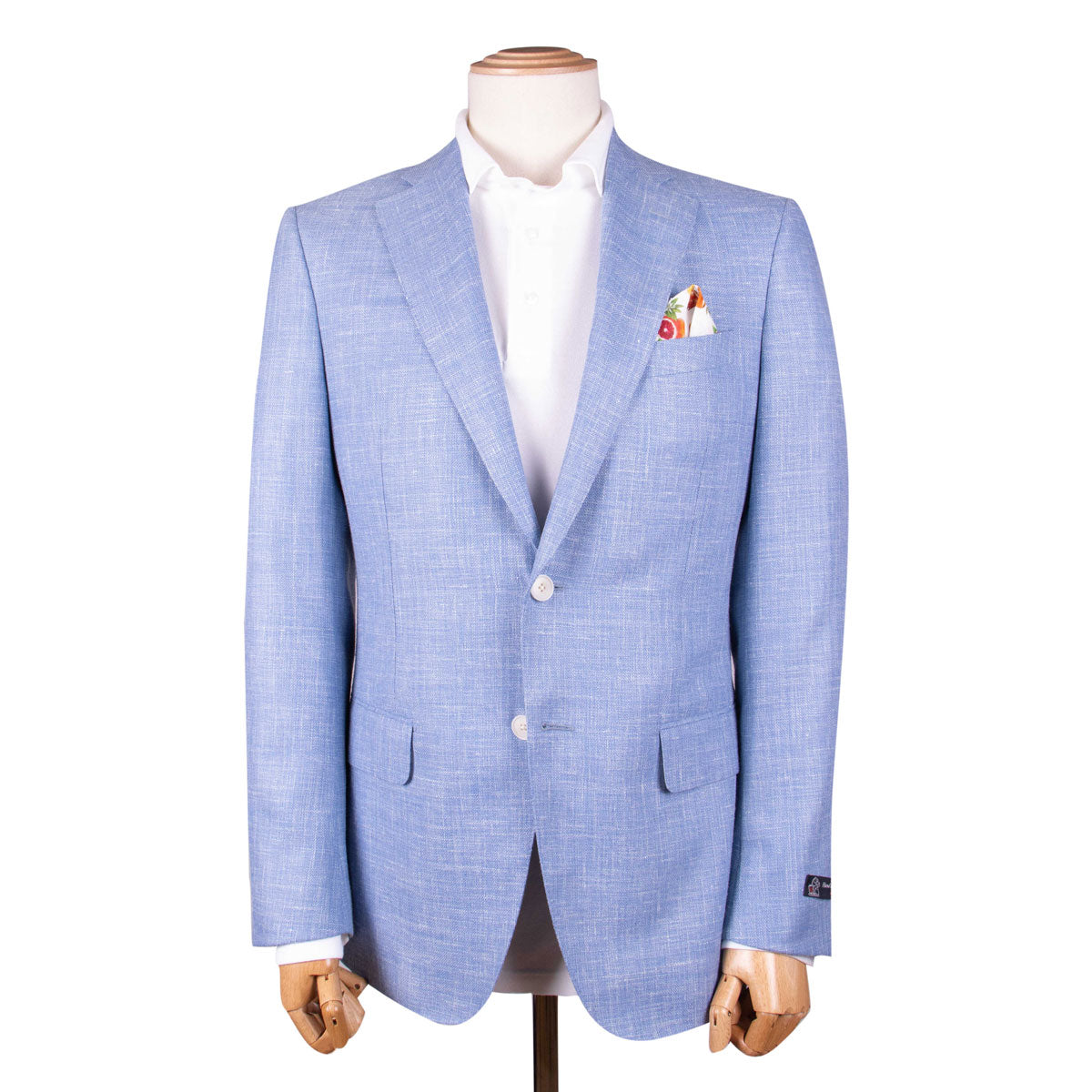 Light Blue Wool, Silk and Linen Jacket JACKETS Robert Old   