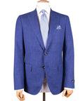 Blue Check Wool, Linen and Silk Loro Piana Suit SUITS Robert Old   