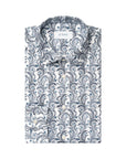 Light Blue Floral Signature Slim Fit Twill Shirt