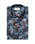 Blue Motif Signature Twill Contemporary Fit Shirt