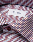 Red Houndstooth Signature Twill Contemporary Fit Shirt