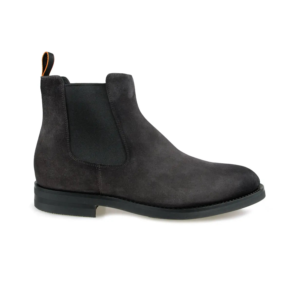 Grey Suede Leather Chelsea Boots SHOES Santoni   