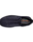 Navy Tumbled Leather Slip-on Sneaker SHOES Santoni   