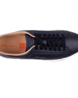 Navy Double Buckle Tumbled Leather Sneaker Robert Old & Co