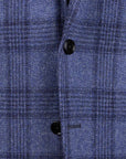 Blue Check 'Jacket in a Box' Wool & Cashmere Unstructured Jacket