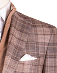 Brown Check Wool, Silk, & Cashmere Jacket