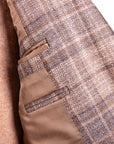 Brown Check Wool, Silk, & Cashmere Jacket