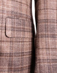 Brown Check Wool, Silk, & Cashmere Jacket