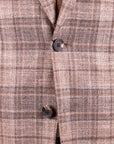 Brown Check Wool, Silk, & Cashmere Jacket