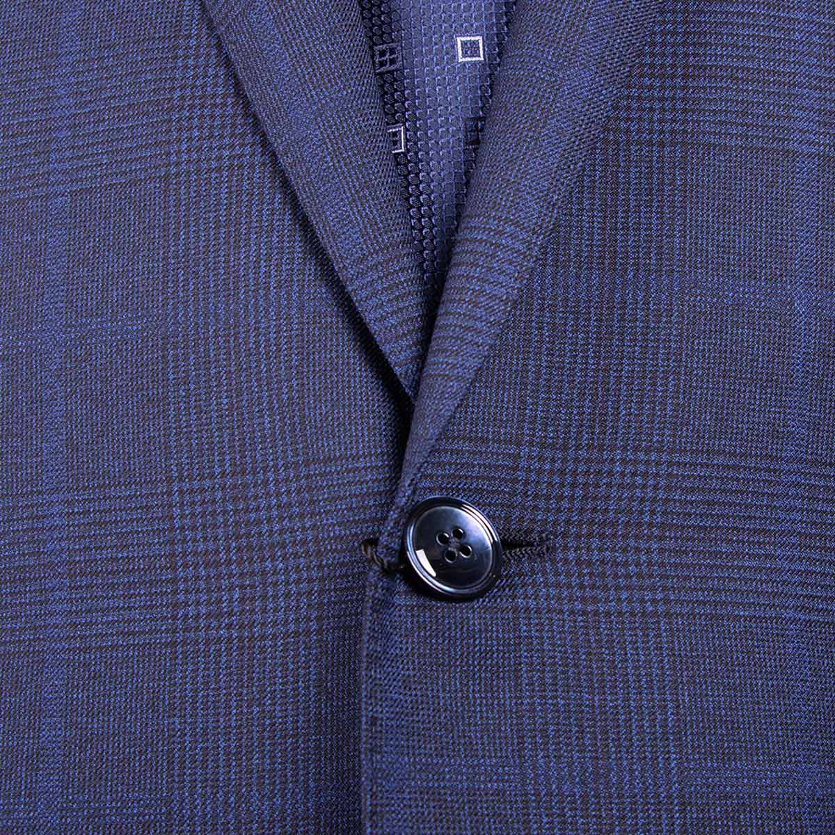 Navy Check Super 130&#39;s Wool Suit