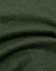 Moss Green Wool & Cashmere Button Neck Sweater