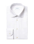 White Textured Twill Contemporary Fit Shirt  Eton   