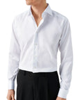 White Slim Fit Double Cuff Shirt Double Cuff Eton   