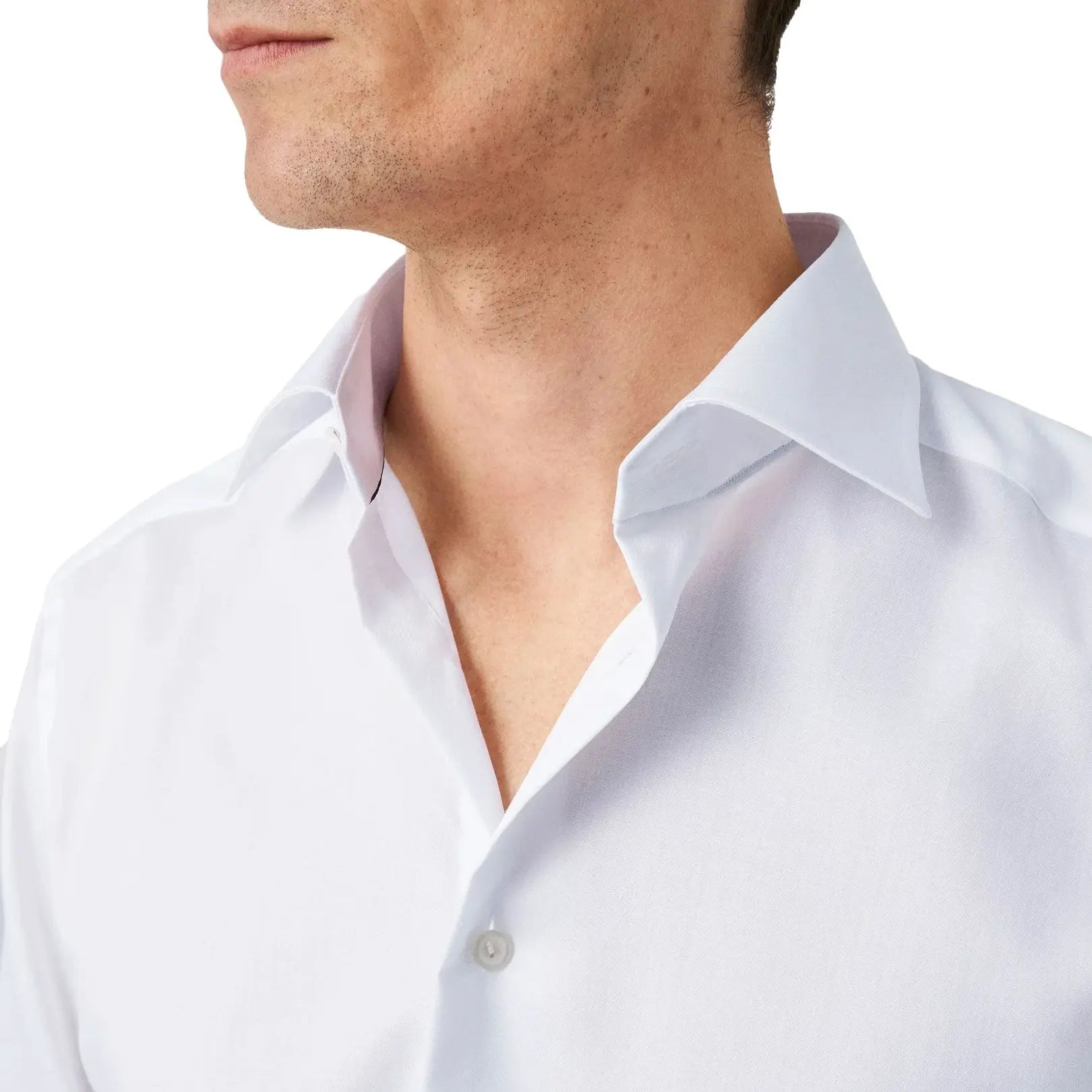 White Slim Fit Double Cuff Shirt Double Cuff Eton   