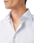 White Slim Fit Double Cuff Shirt Double Cuff Eton   