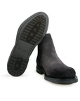 Grey Suede Leather Chelsea Boots SHOES Santoni   